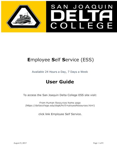 delta college ess|delta employee self service ess.